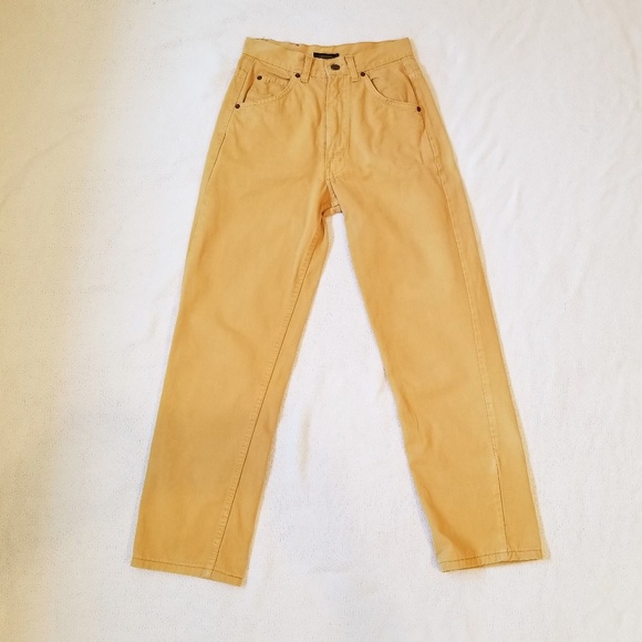 SOLD! Vintage Valentino High-Rise Yellow Jeans - Picture 3 of 8